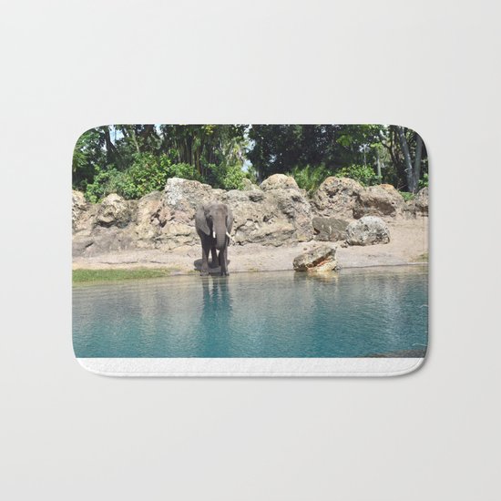 Elephant on the Water Bath Mat