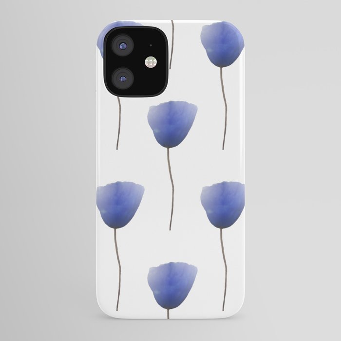 Cute poppies pattern in blue phone Case