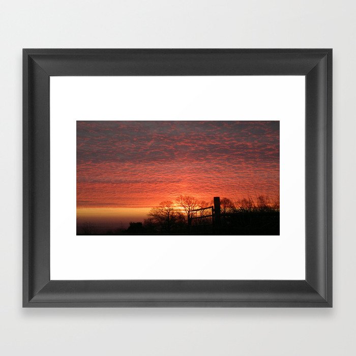 Sizzling Sunset Framed Art Print