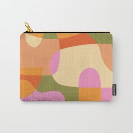 Bright Color Block Shapes Carry-All Pouch | Pastel, Contrast, Arch, Shapes, Modern, Yellow, Shape, Green, Colorful, Wavy 