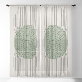 Perfect Touch Green Sheer Curtain