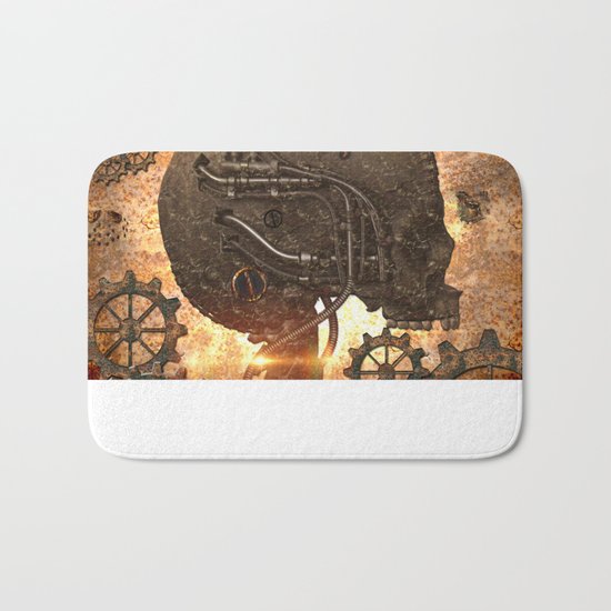 Steampunk, skull Bath Mat