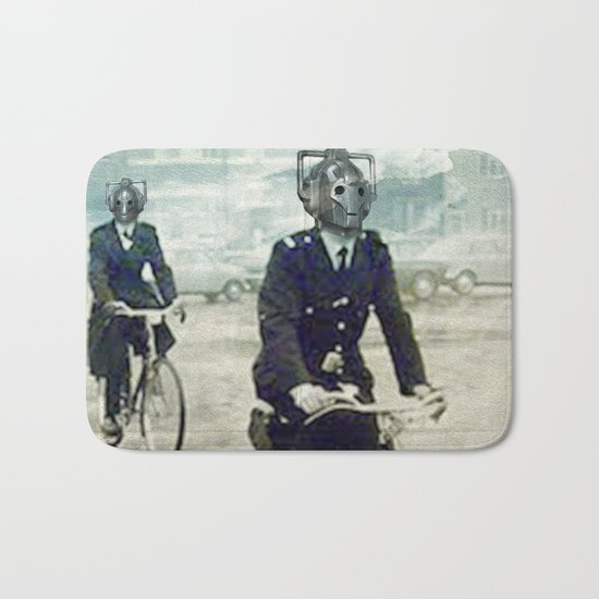 Cybermen on bikes Bath Mat