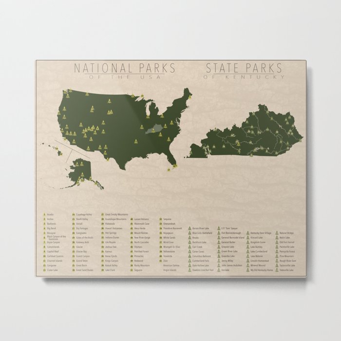 US National Parks - Kentucky Metal Print