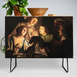 Musical Group by Candlelight, 1623 by Gerard van Honthorst Credenza