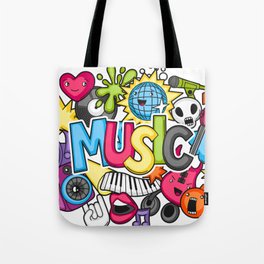 Funny Music Tote Bag