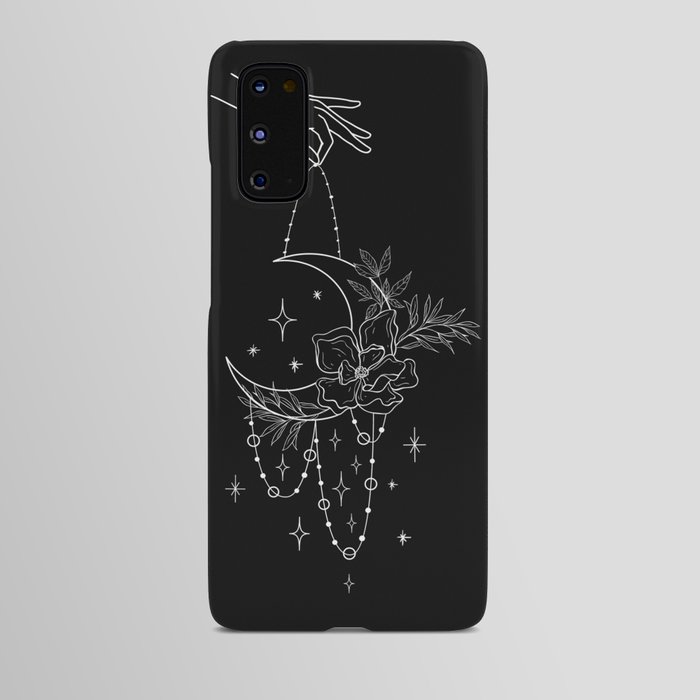 Bohemian Celestial Moon Black And White Android Case