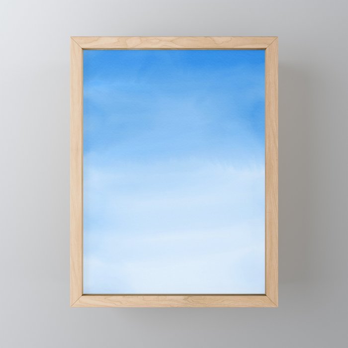 Pure and Pristine - Minimal Abstract Painting Framed Mini Art Print