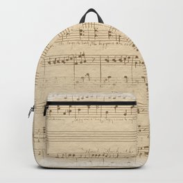 vintage beige music notes Backpack