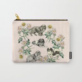Dog Rose Wreath  Carry-All Pouch