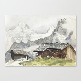 Chalets, Breithorn, Mürren (1870) by John Singer Sargent Canvas Print