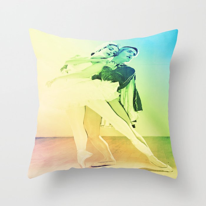 Rainbow Ballet : Swan Lake Throw Pillow