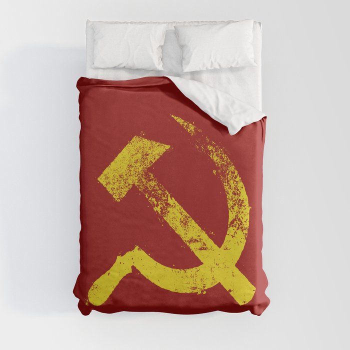 Used Communist Hammer Sickle Duvet Cover