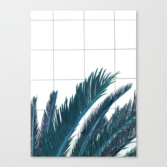 Blue Palms Canvas Print