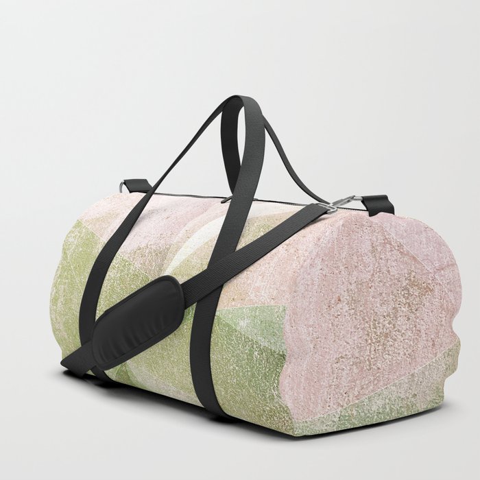 Frozen Geometry - Pink & Green Duffle Bag
