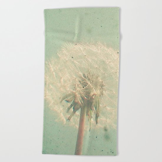 Dandelion Clock Beach Towel