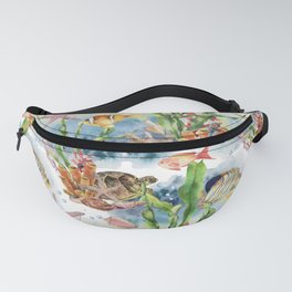A Colorful Sea Life Pattern Fanny Pack