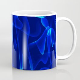 Cosmic luminous cobwebs of lines and smoke in a blue glow. Coffee Mug