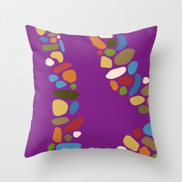 Color stones path collection 4 Throw Pillow