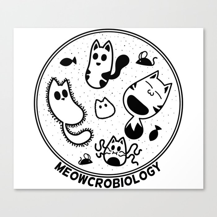 Meowcrobiology Canvas Print
