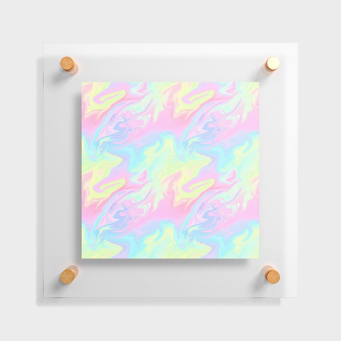 Colorful Iridescent Swirls Pattern Floating Acrylic Print