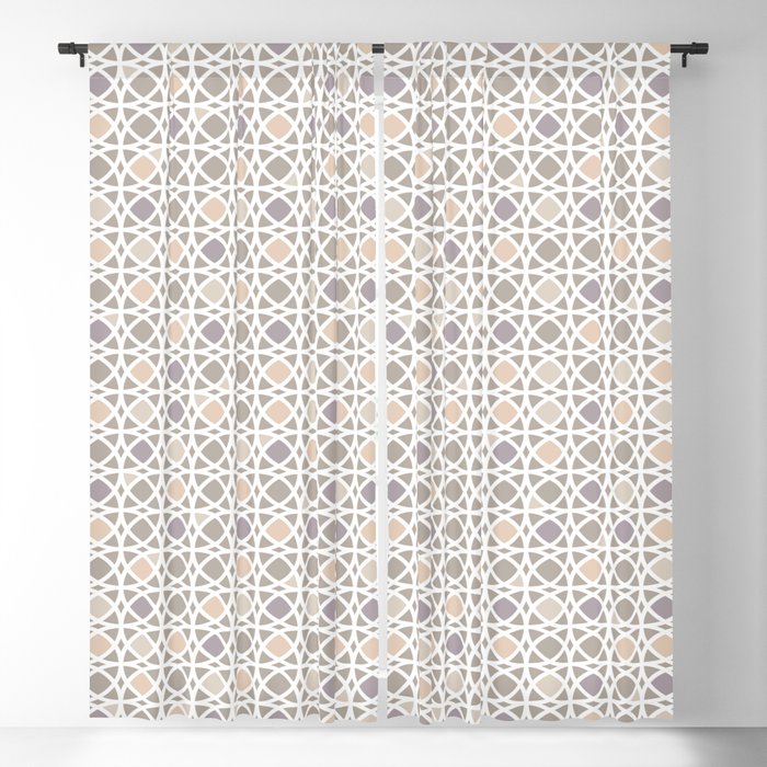 Delicate geometric pattern in beige Blackout Curtain
