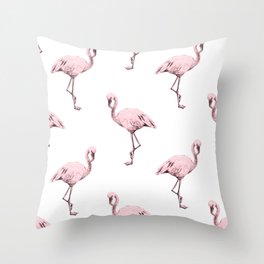 Simply Pink Flamingo in Pink Flamingo Throw Pillow
