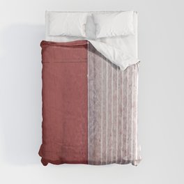 muted red soft enzyme wash fabric look Duvet Cover