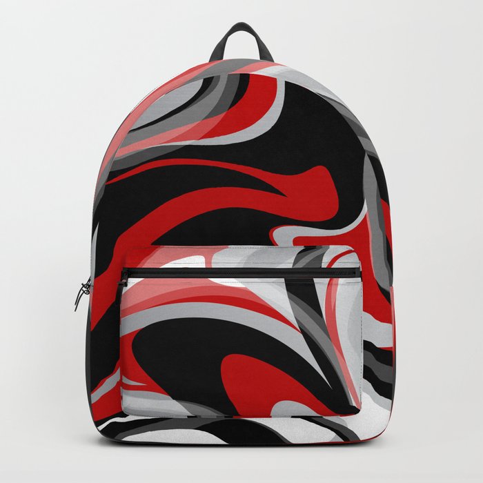 Liquify - Red, Gray, Black, White Backpack