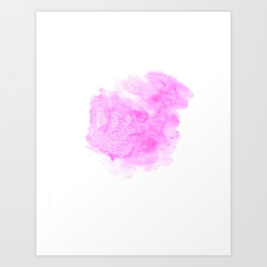 Pink watercolor abstract minimal modern painting perfect decor minimalist Art Print