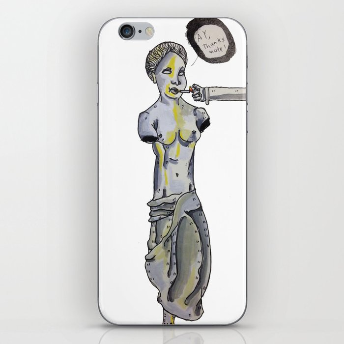 venus the milo thanks you for the cigarette iPhone Skin