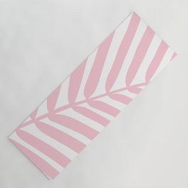 Palm Leaf Print Baby Pink Preppy Minimalistic Pattern Modern Decor Yoga Mat