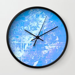 Shattered Blue Wall Clock