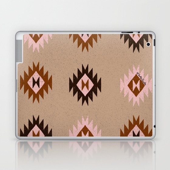 Mexican traditional pattern - Terracota red and Espresso Laptop & iPad Skin