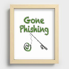Gone phishing  Recessed Framed Print