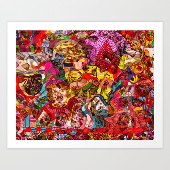 Mini slices brought together push away the stormy weather Art Print