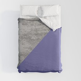 Very Peri 2022 Color Of The Year Violet Blue Periwinkle Concrete II Duvet Cover