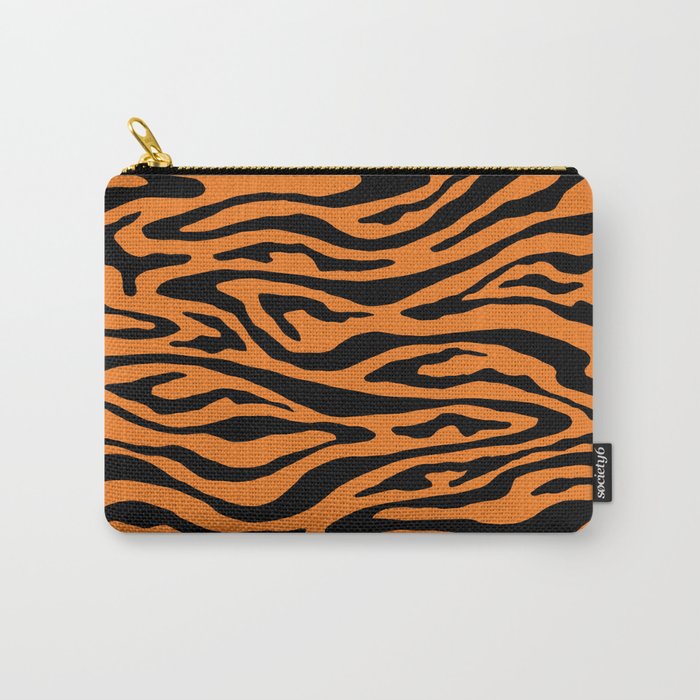 Psychedelic Tiger abstract art. Digital Illustration background. Carry-All Pouch
