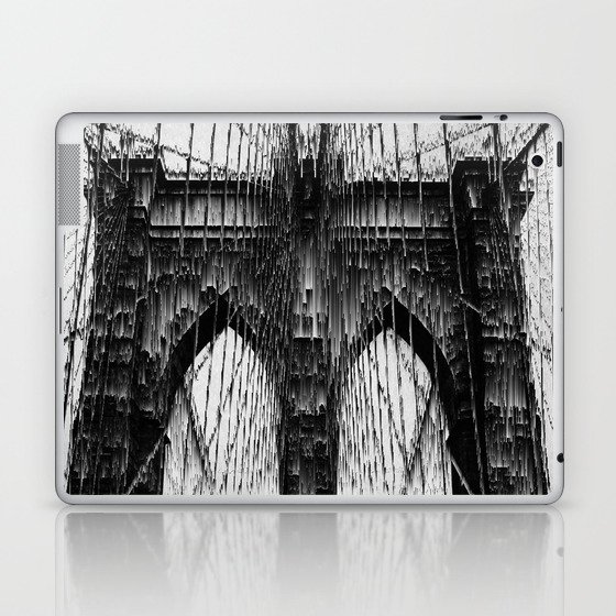 Brooklyn Bridge black and white Laptop & iPad Skin