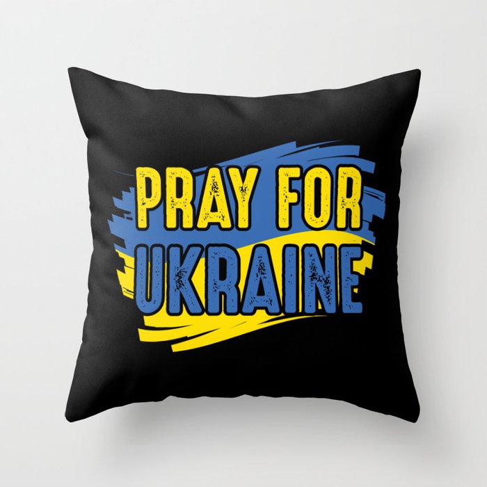 Pray For Ukraine Throw Pillow