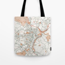 Turin City Map of Piedmont, Italy - Bohemian Tote Bag