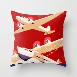 City of New York Airports Travel Throw Pillow