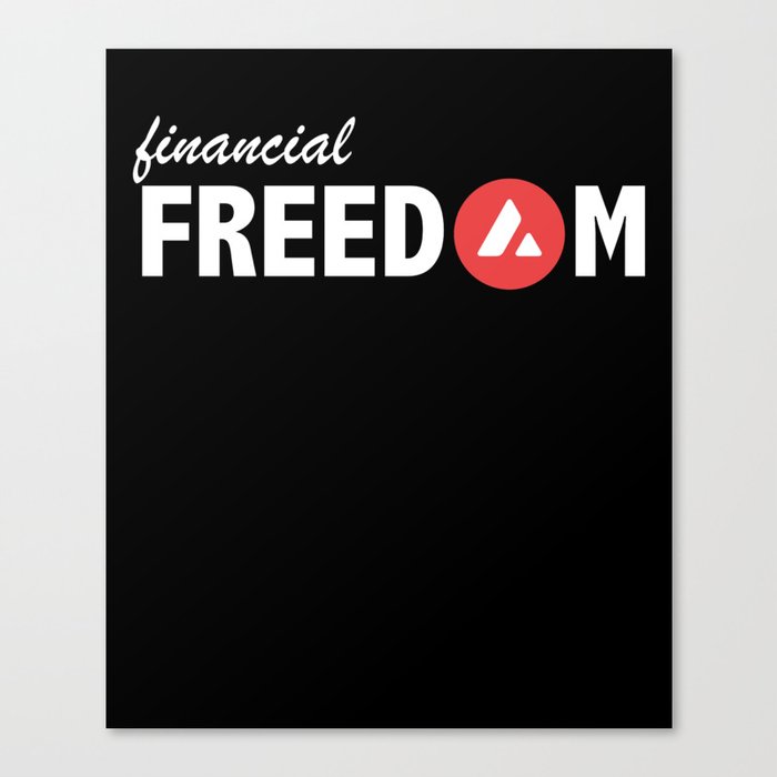 Avalanche AVAX Financial Freedom Crypto Canvas Print