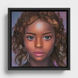 Beautiful Painting Girl v3.0 Framed Canvas