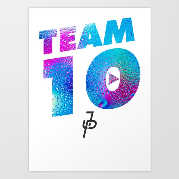Jake Paul Waterdrop Team 10 Jp Art Print By Fracadigital Society6