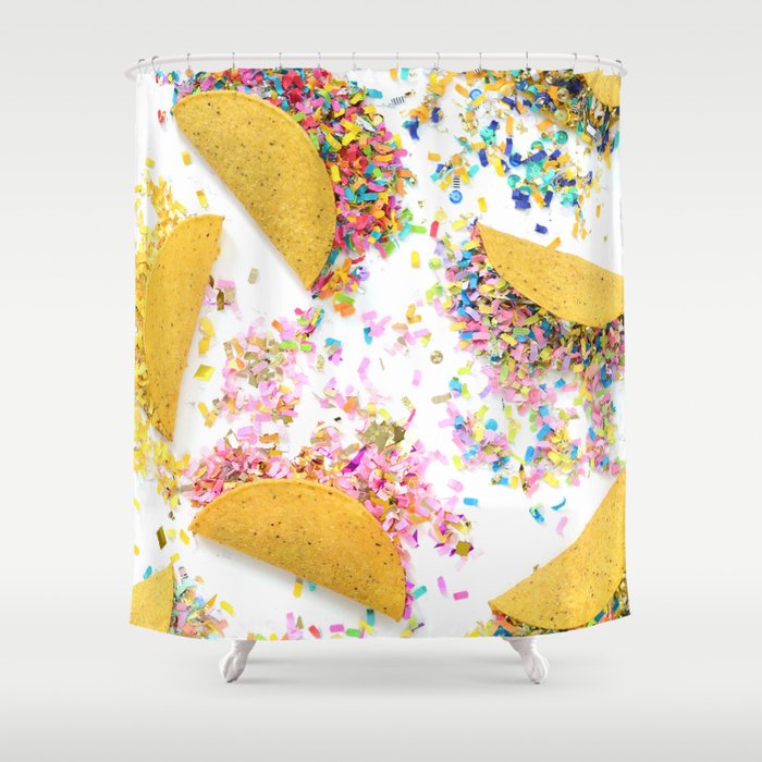 Confetti Tacos Shower Curtain