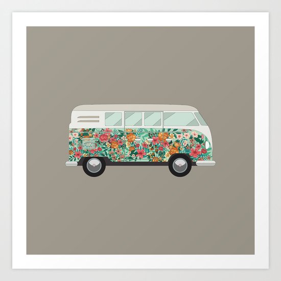 Hippie van Art Print