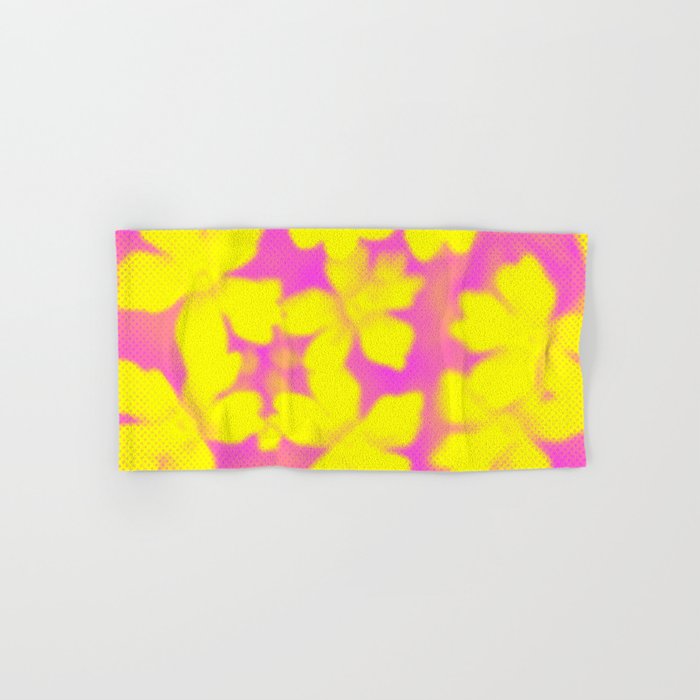 Yellow & Pink Happy Flowers | Nadia Bonello Hand & Bath Towel