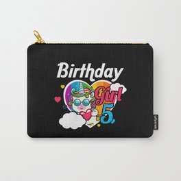 Birthday Unicorn 5 Year Gift Carry-All Pouch