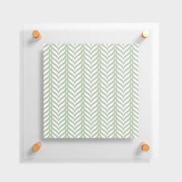 Green Woven Pattern Floating Acrylic Print